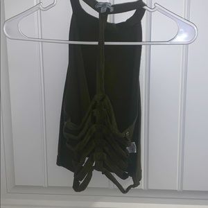 Cut out back halter